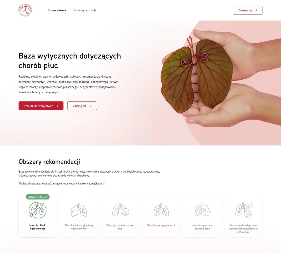 Serwis wytyczne.ptchp.org — platforma żyjących wytycznych PTChP